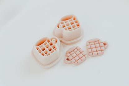 Cozy Checkered Mug Stud Clay Cutters Set