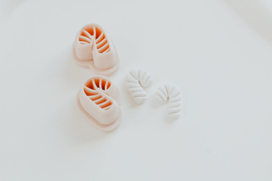 Tiny Candy Cane Stud Clay Cutter Set