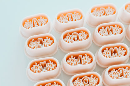 PRE-ORDER Monogram Floral Bracelet Bead Clay Cutters