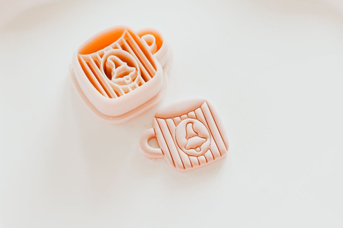 Whimsical Tree Mug Ribbed Textured Clay Cutter