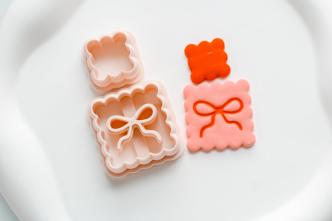 Scallop Square Bow Clay Cutter Set