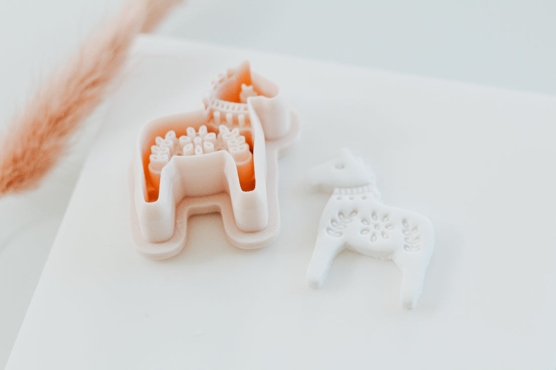 NEW! Folk Art Winter Horse Mirrored Clay Cutter Set