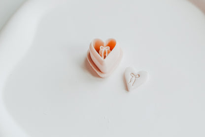 Sweet Heart Bow Stud Clay Cutter