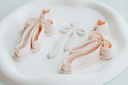 BIG Love Bow Mirrored Clay Cutter Set