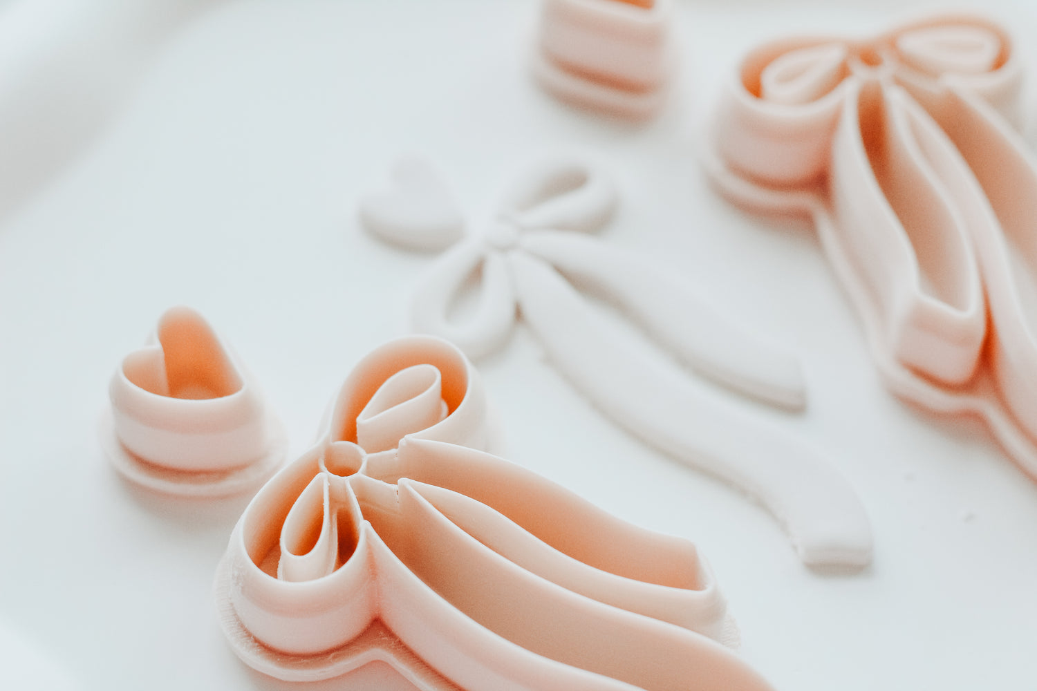 BIG Love Bow Mirrored Clay Cutter Set