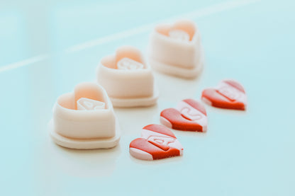 Heart Monogram Clay Cutters .75 Inches - Full Set 26 Letters Included