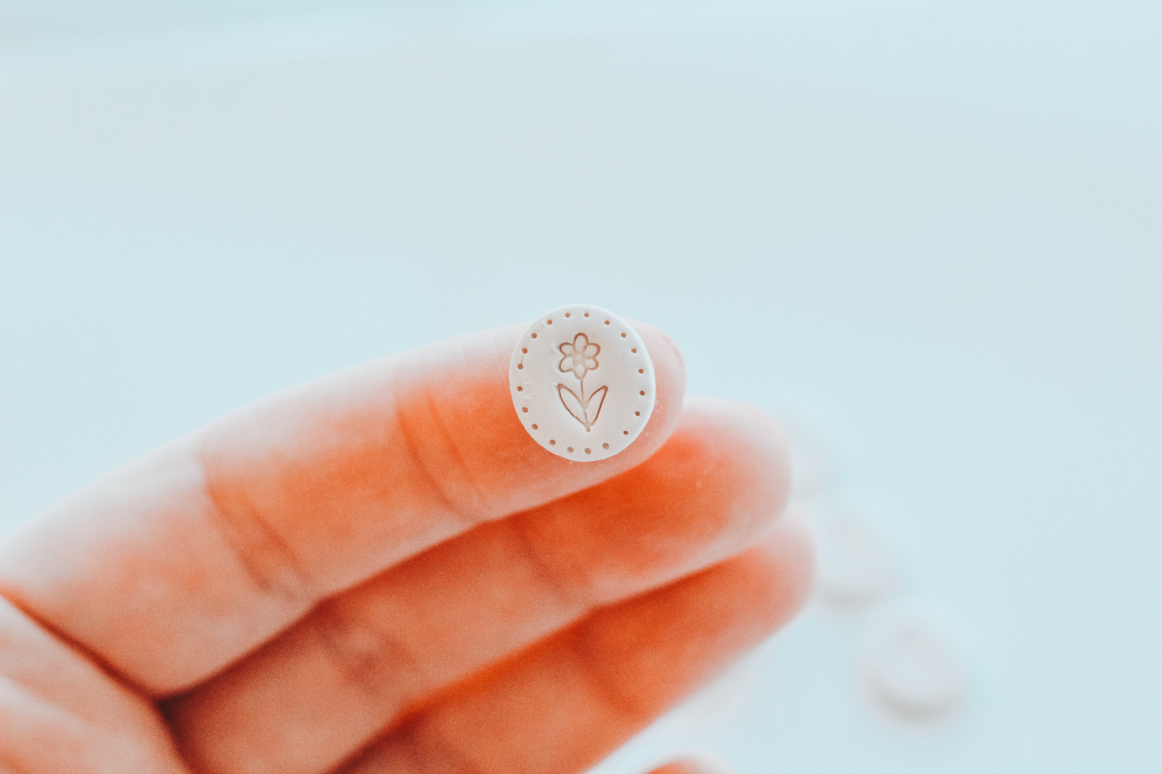 Dots &amp; Flower Charm Extra Dainty Precision Clay Cutter