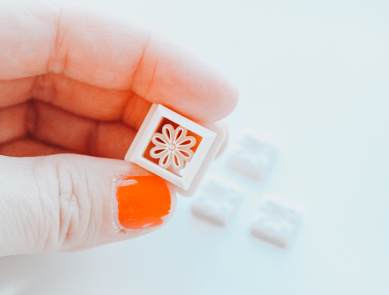 Greek Flower Charm Extra Dainty Precision Clay Cutter