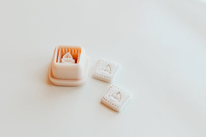 Sail Boat Charm Extra Dainty Precision Clay Cutter Mirror Set