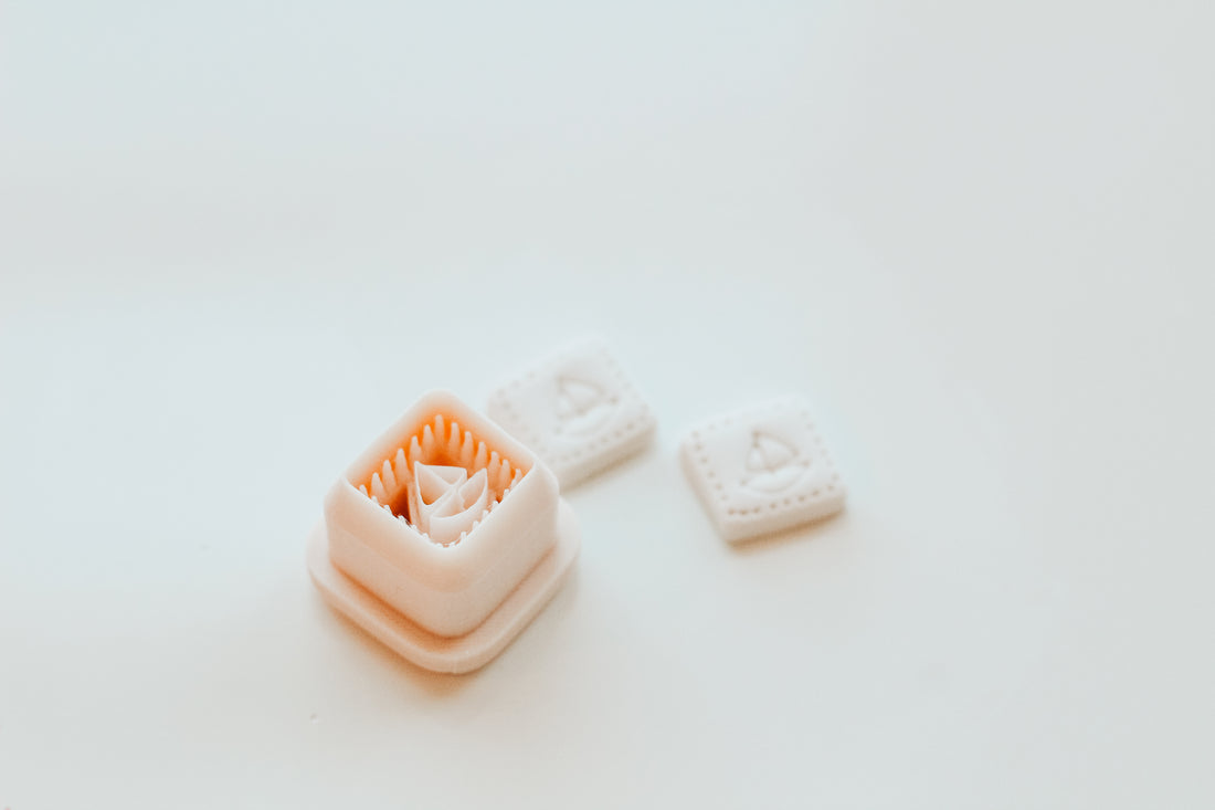 Sail Boat Charm Extra Dainty Precision Clay Cutter Mirror Set