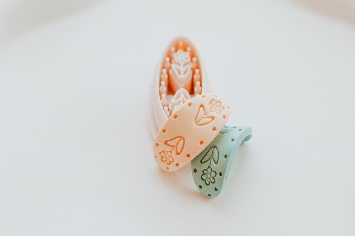 Dots &amp; Flowers Huggie (can also be regular cutter not just huggie!) Clay Cutter Set