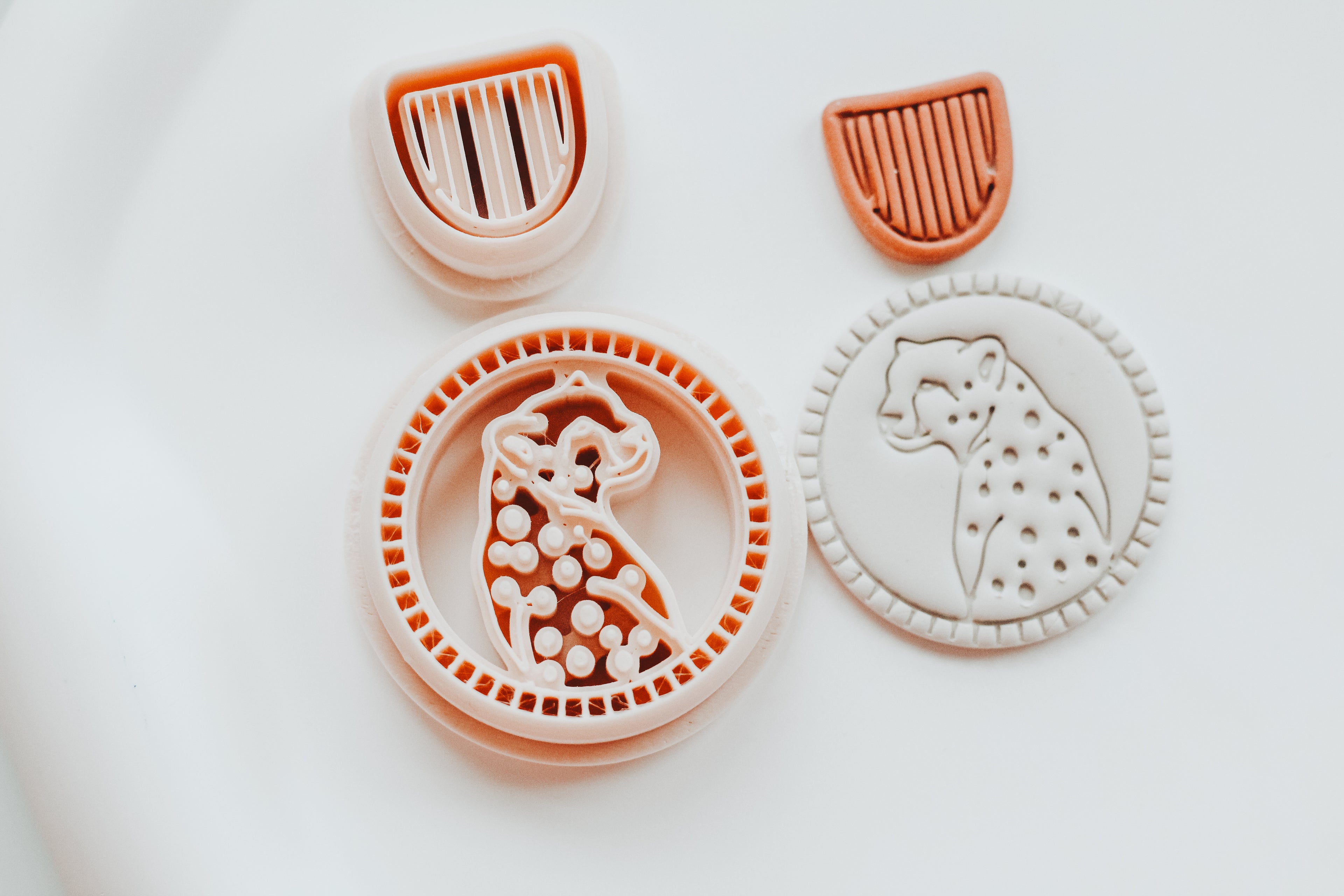 Lush &amp; Wild Cheetah 2 - Two Piece Clay Earring Cutter