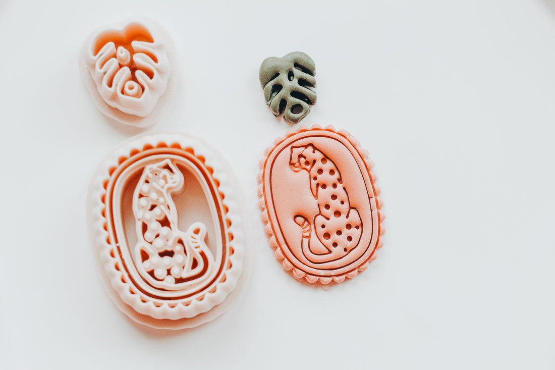 Lush &amp; Wild Cheetah 1 - Two Piece Clay Earring Cutter
