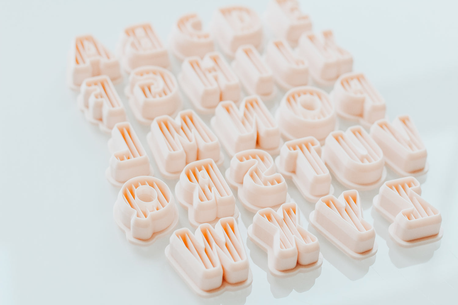 FULL SET Ribbed Letter Clay Cutters (Includes Full Alphabet)