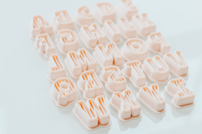 FULL SET Ribbed Letter Clay Cutters (Includes Full Alphabet)