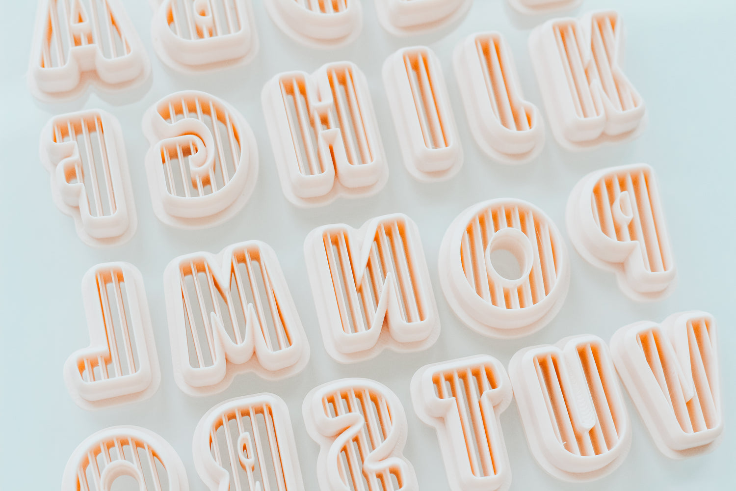 FULL SET Ribbed Letter Clay Cutters (Includes Full Alphabet)