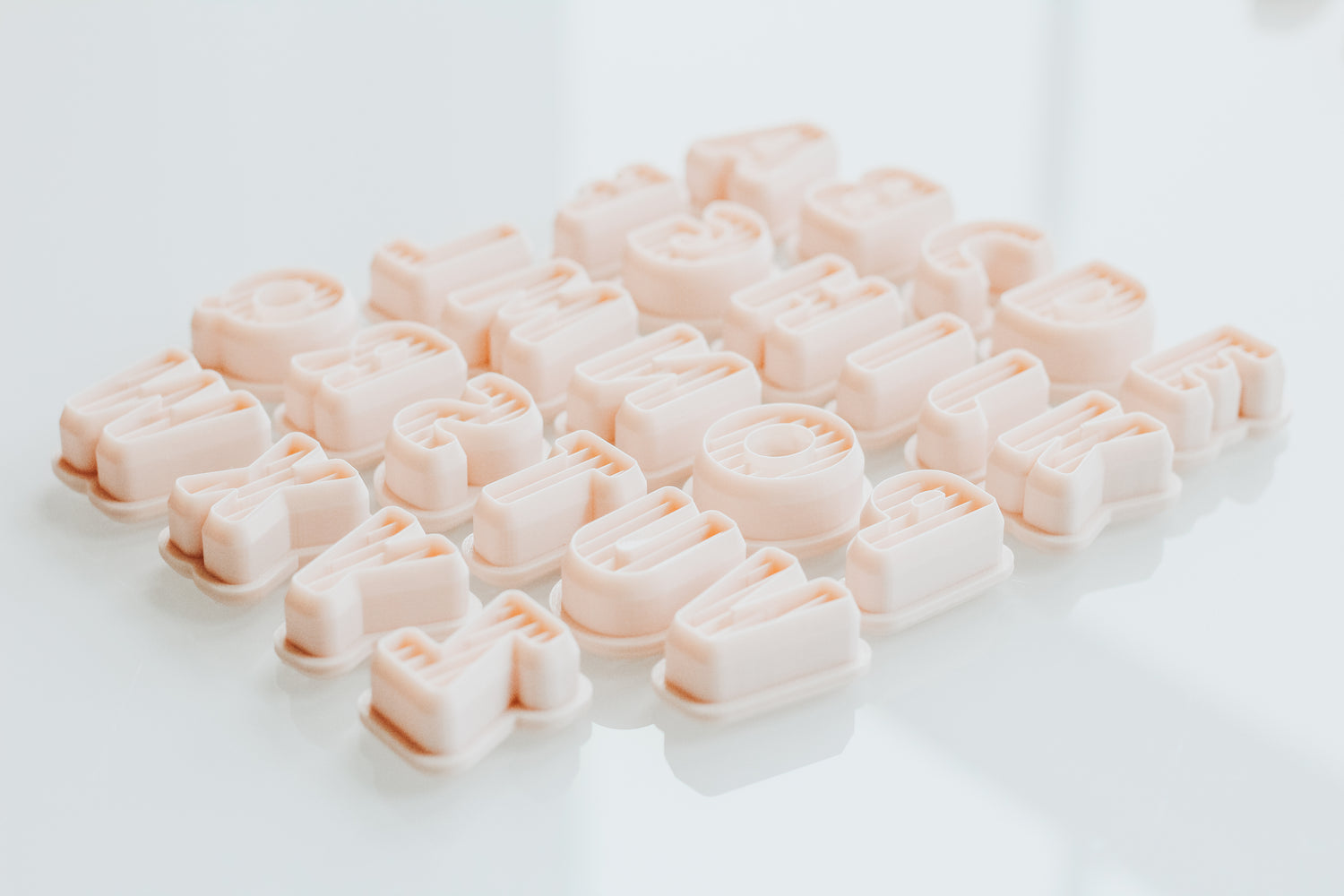 FULL SET Ribbed Letter Clay Cutters (Includes Full Alphabet)