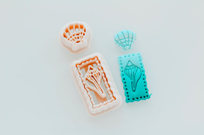Conch Shell &amp; Dots Forever Shells Clay Cutter