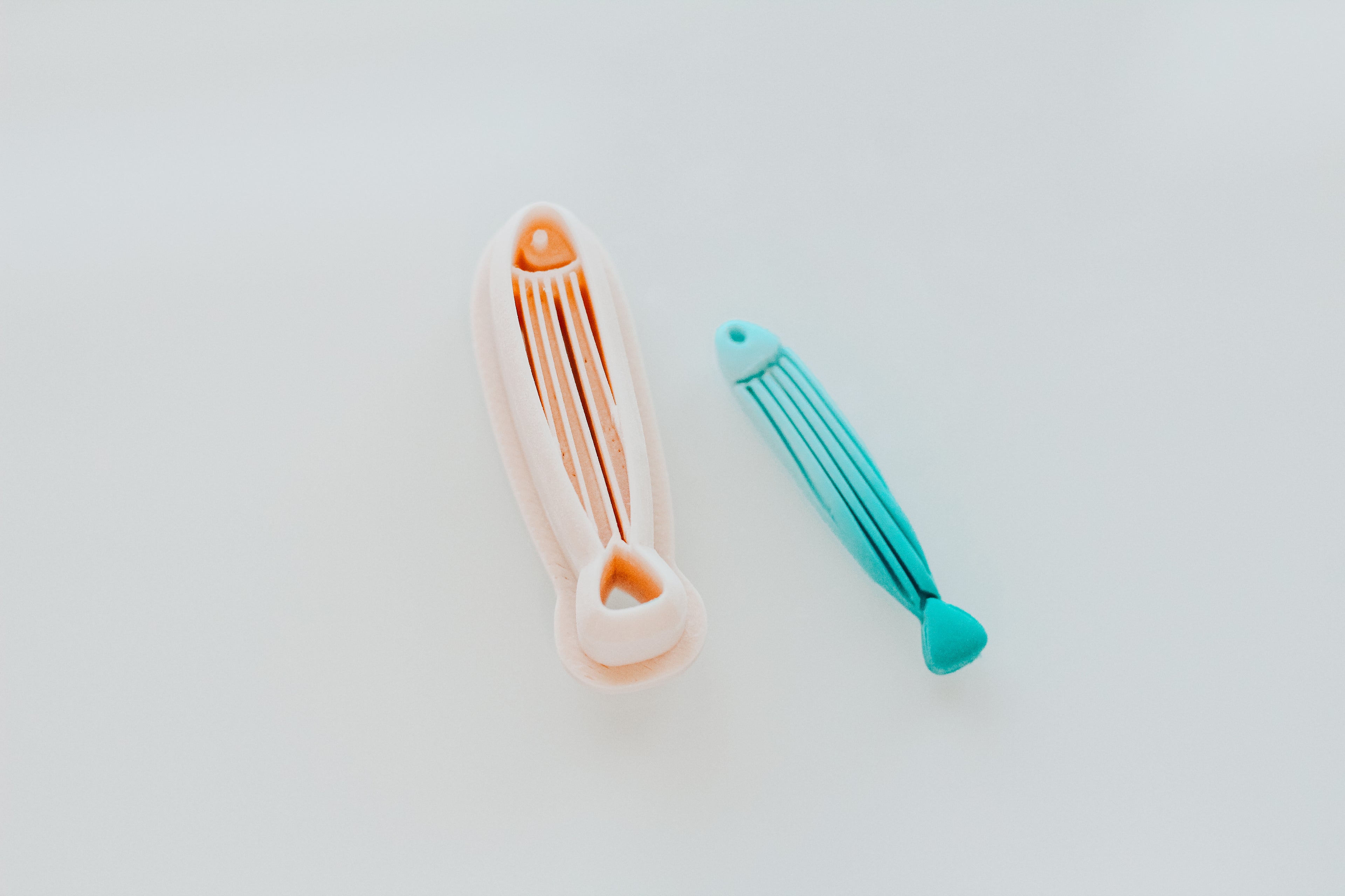 Skinny Ribbed Fish Forever Shells Clay Cutter