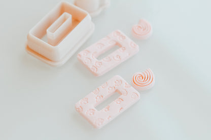 Sprial Shell &amp; Rectangle Forever Shells Clay Cutter