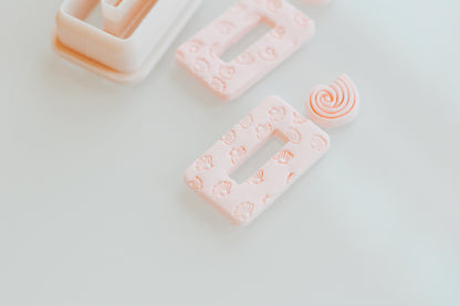 Sprial Shell &amp; Rectangle Forever Shells Clay Cutter