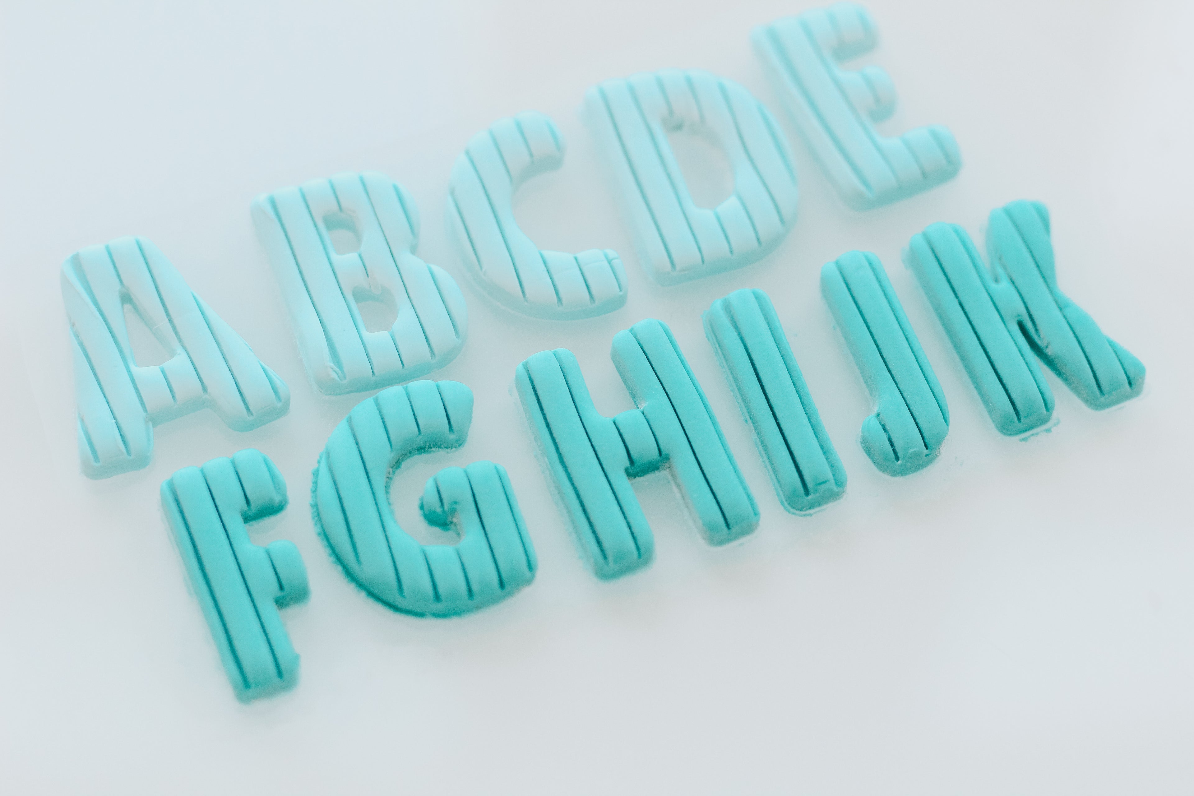 FULL SET Ribbed Letter Clay Cutters (Includes Full Alphabet)