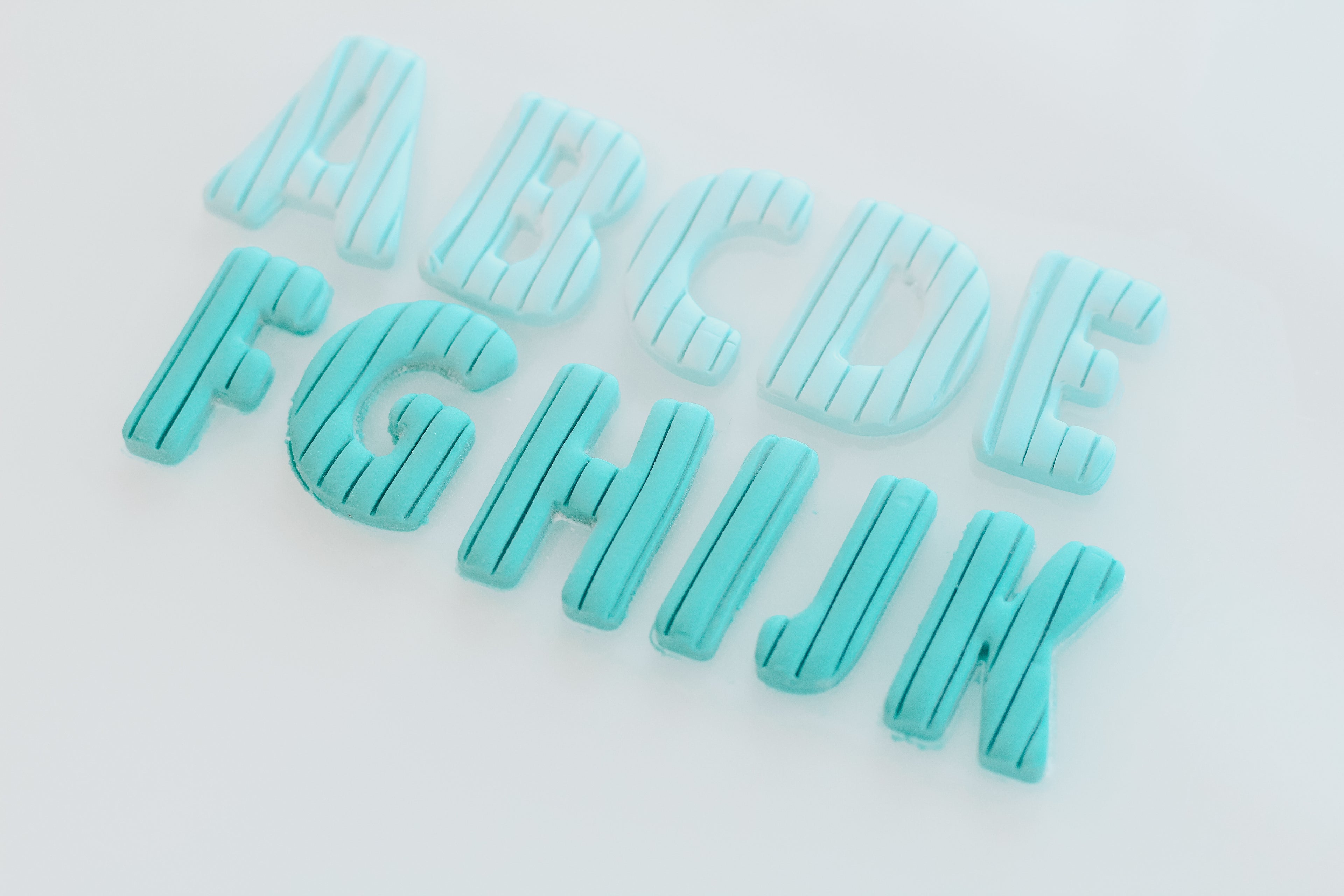 FULL SET Ribbed Letter Clay Cutters (Includes Full Alphabet)