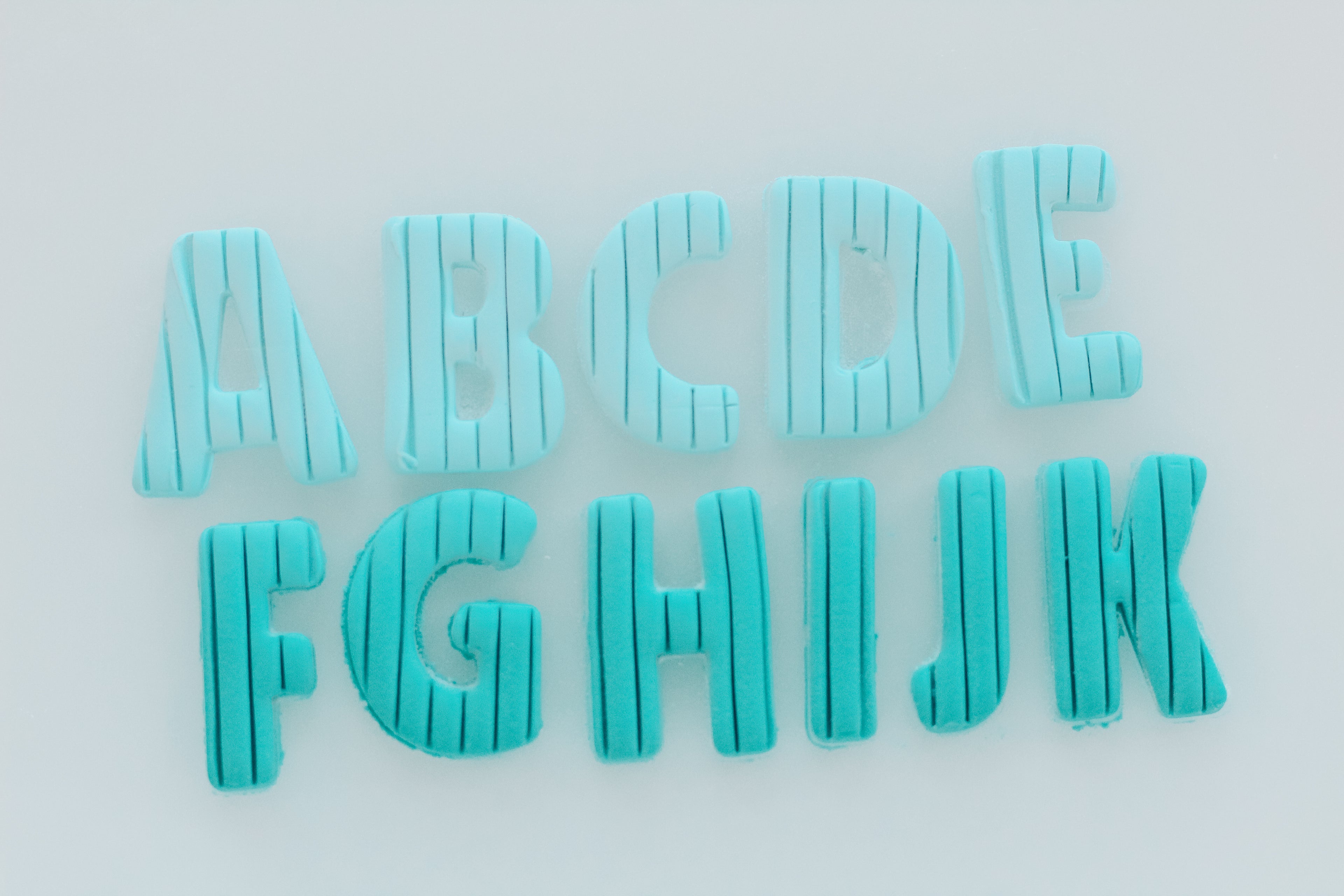 FULL SET Ribbed Letter Clay Cutters (Includes Full Alphabet)