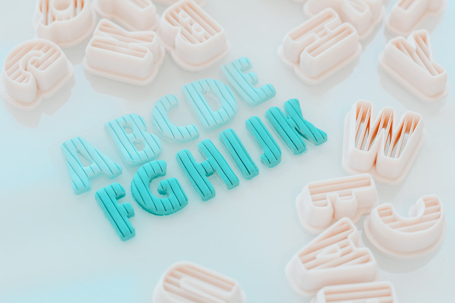 FULL SET Ribbed Letter Clay Cutters (Includes Full Alphabet)