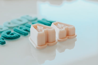 FULL SET Ribbed Letter Clay Cutters (Includes Full Alphabet)