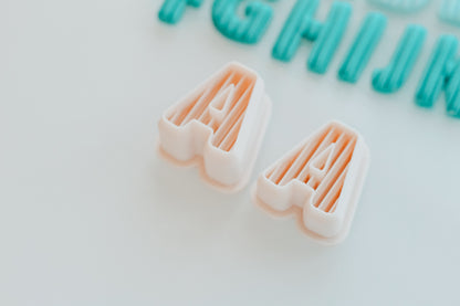 FULL SET Ribbed Letter Clay Cutters (Includes Full Alphabet)