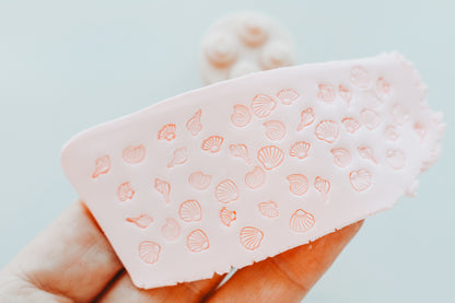 Micro Shell Stamp Pack - 4 Stamps &amp; Holder