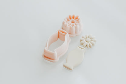 Garden Party Vase &amp; Flower Clay Cutter