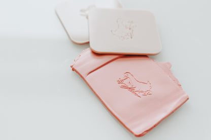 Goose &amp; Flowers Clay Acrylic Texture Plate