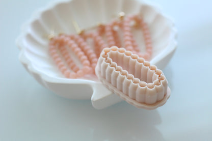 Long Oval Skinny Bubble Clay Cutter