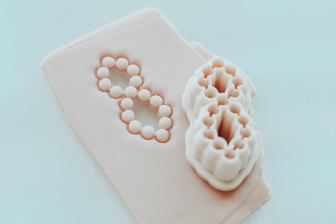 Crossed Oval Bubble Skinny Clay Cutter Set
