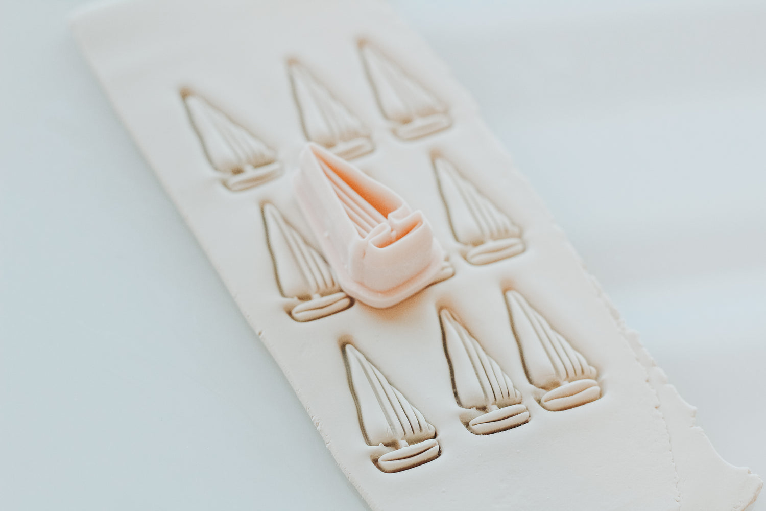 Tall Sailboat Outline Clay Cutter
