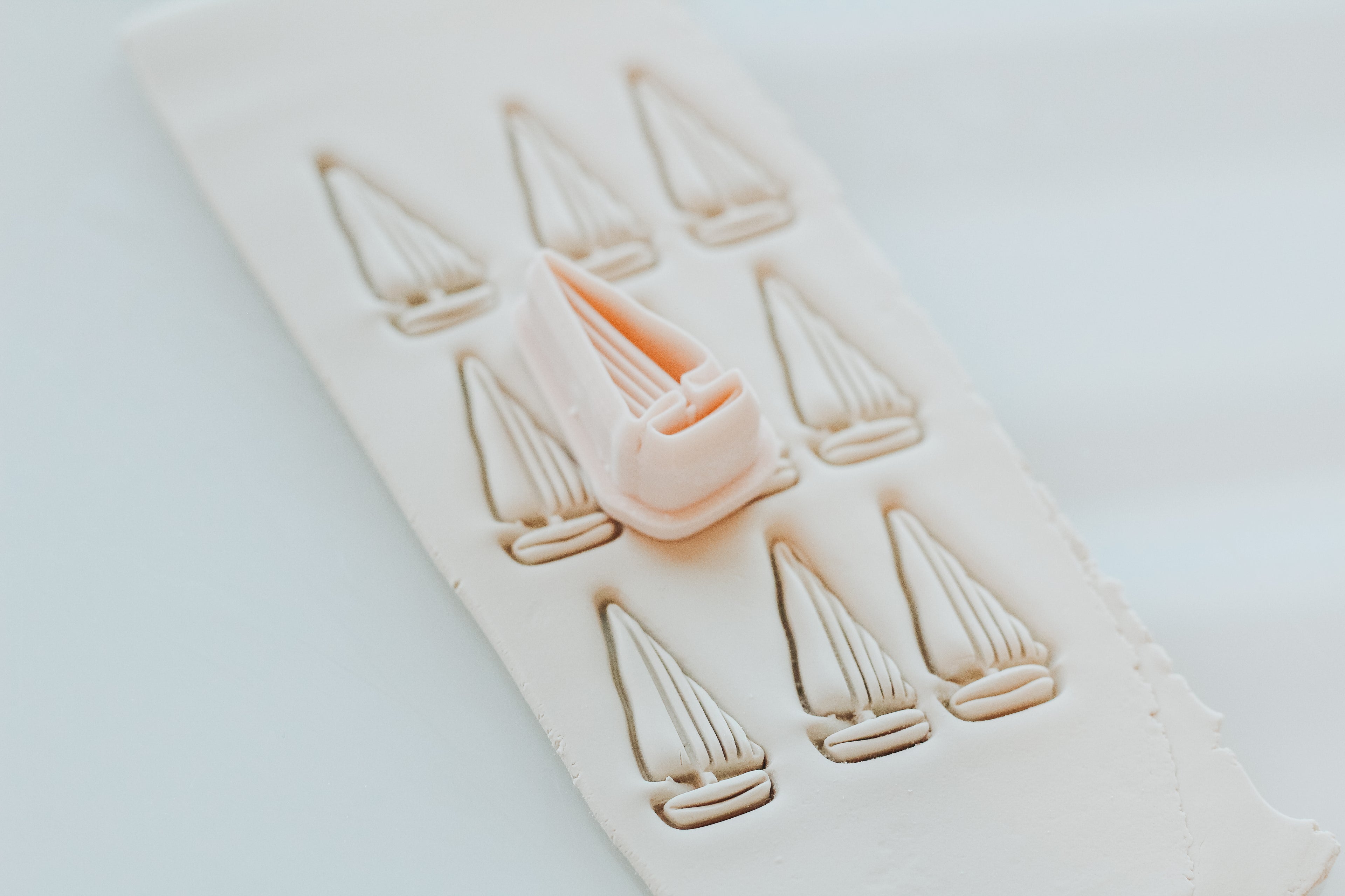 Tall Sailboat Outline Clay Cutter