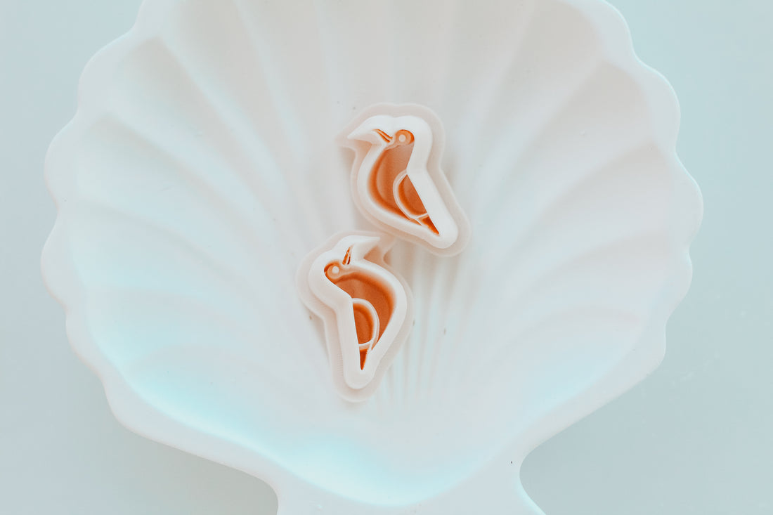 Tiny Seagull Stud Clay Cutter Mirrored Set