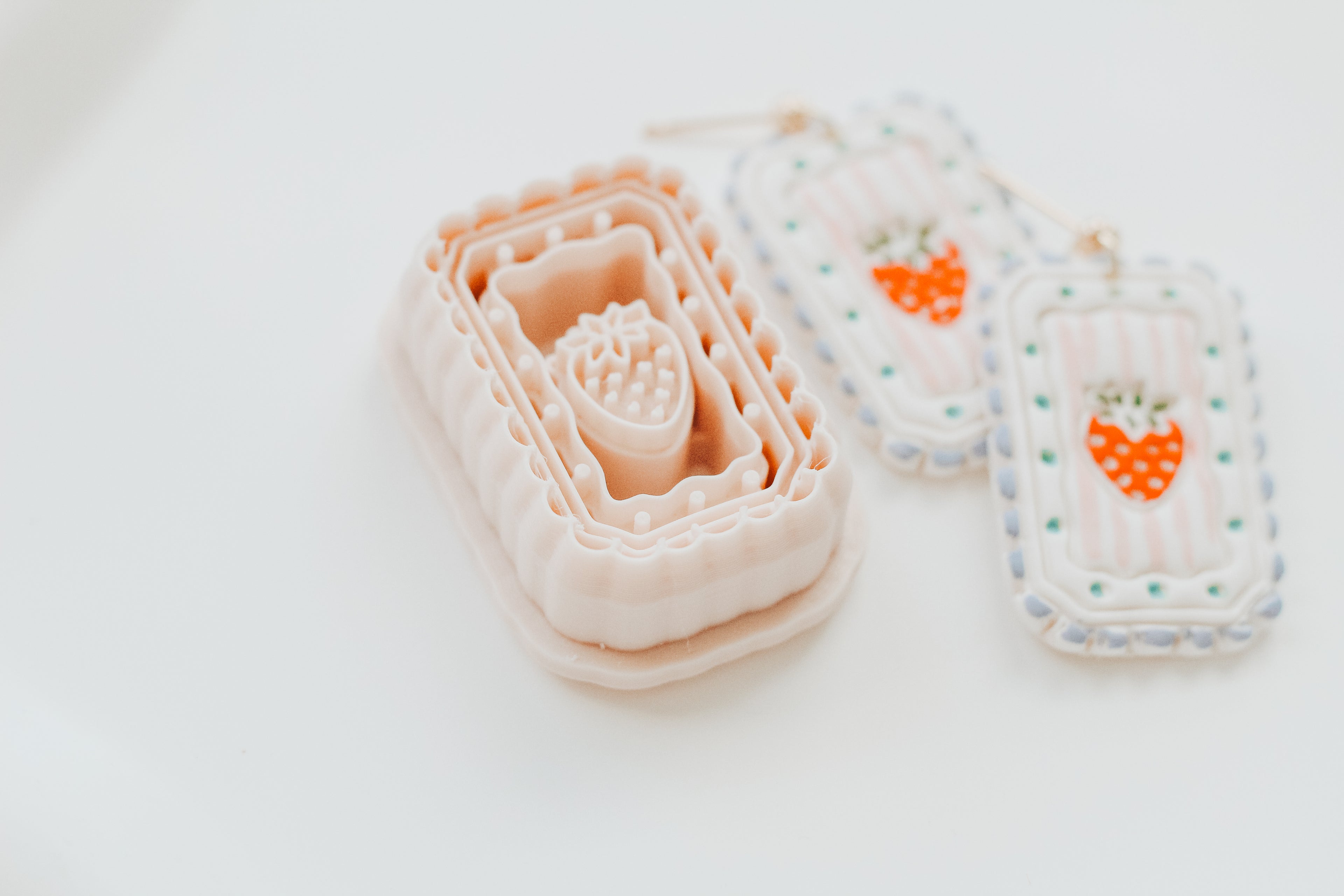 Berry Sweet Strawberry Clay Cutter Set