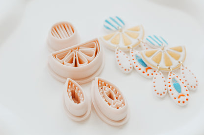 Lemon Sardine 4 Piece Clay Cutter Set