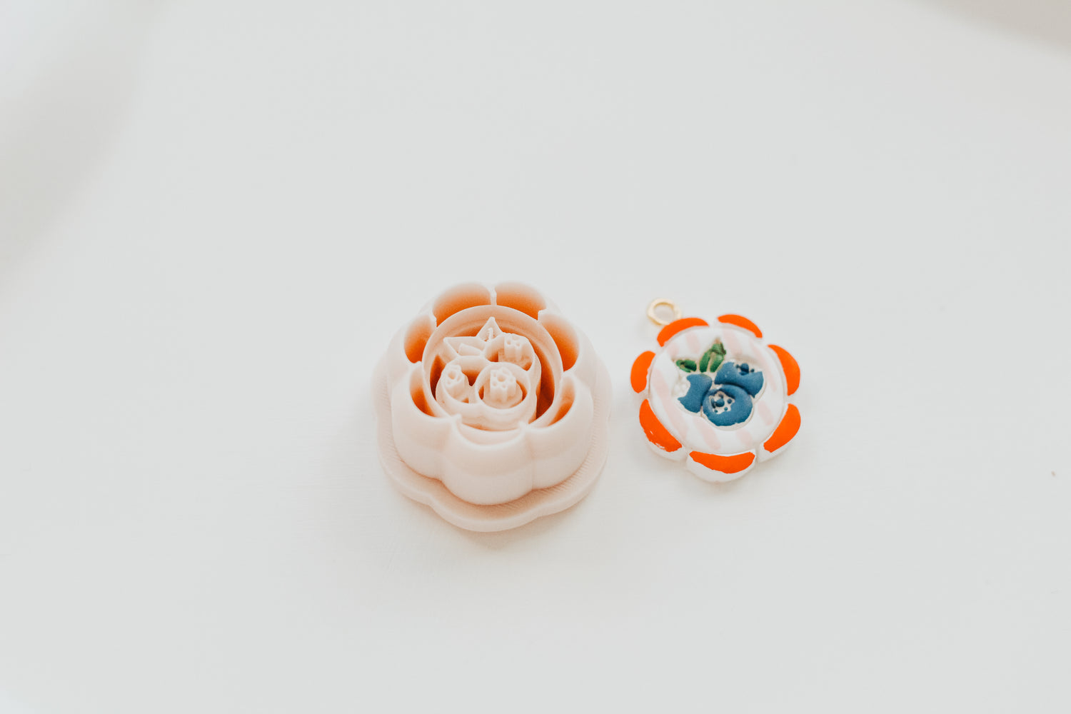 Scallop Blueberry Precision Clay Charm Cutter