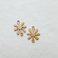 Alloy Gold Flower Charms (Set of 2)