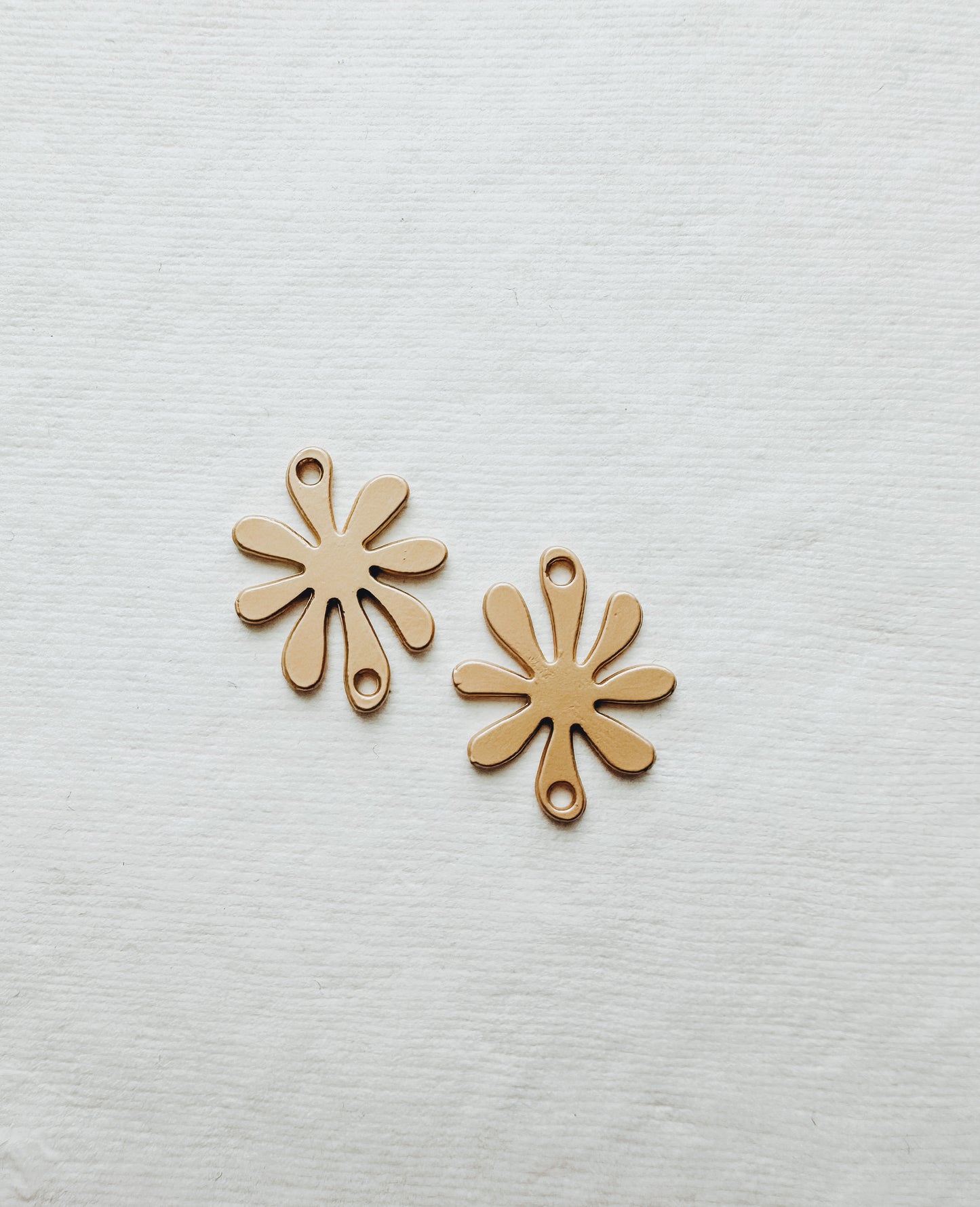 Alloy Gold Flower Charms (Set of 2)