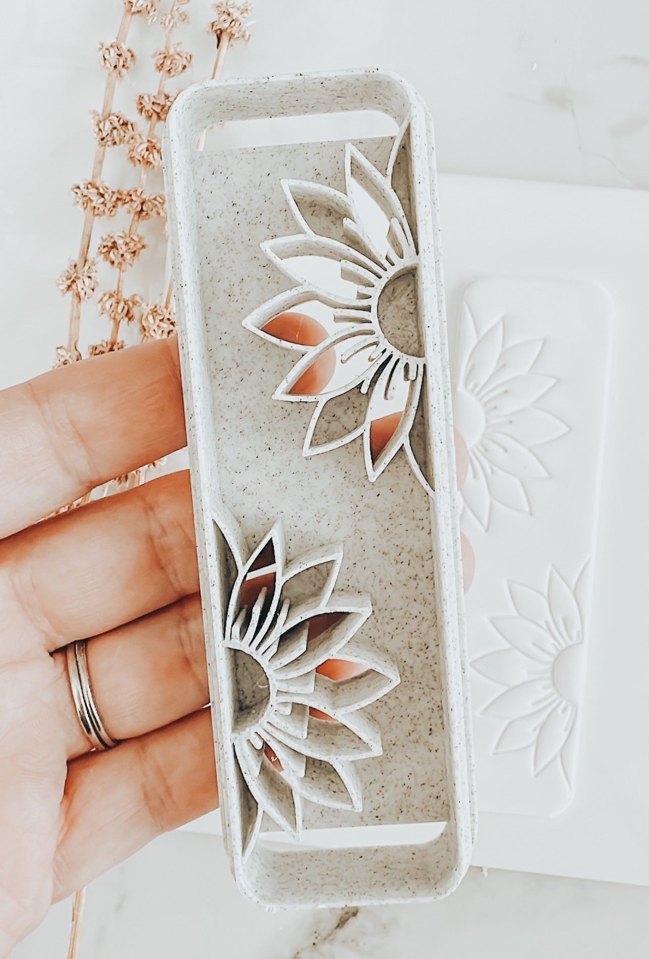 Sunflower Clay Bookmark Cutter