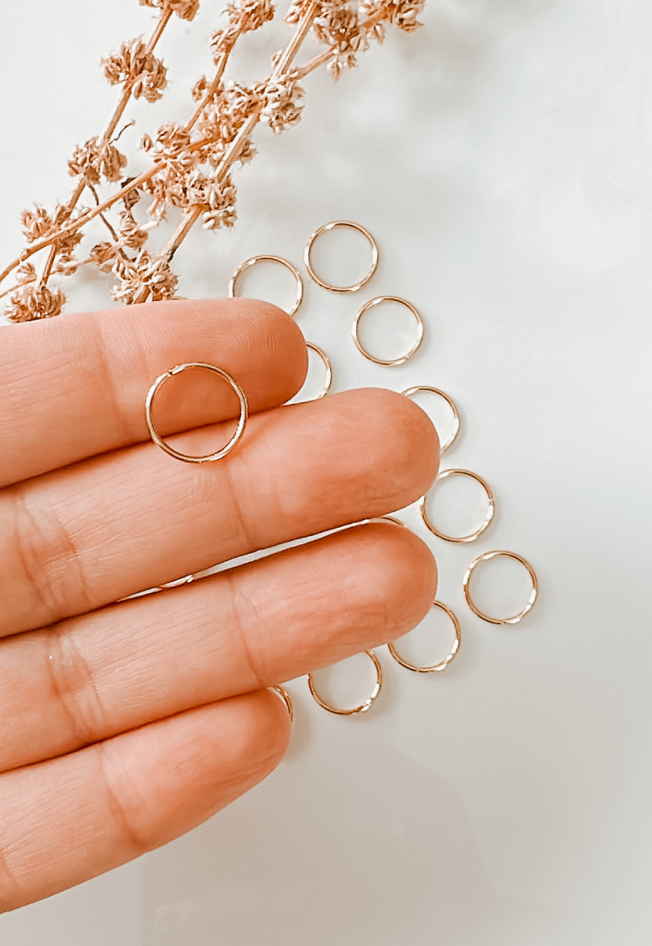 Gold Plated Open Jump Rings (10 Count)