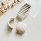 Ember Ribbed Huggie Clay Cutter Set For Clay Earrings