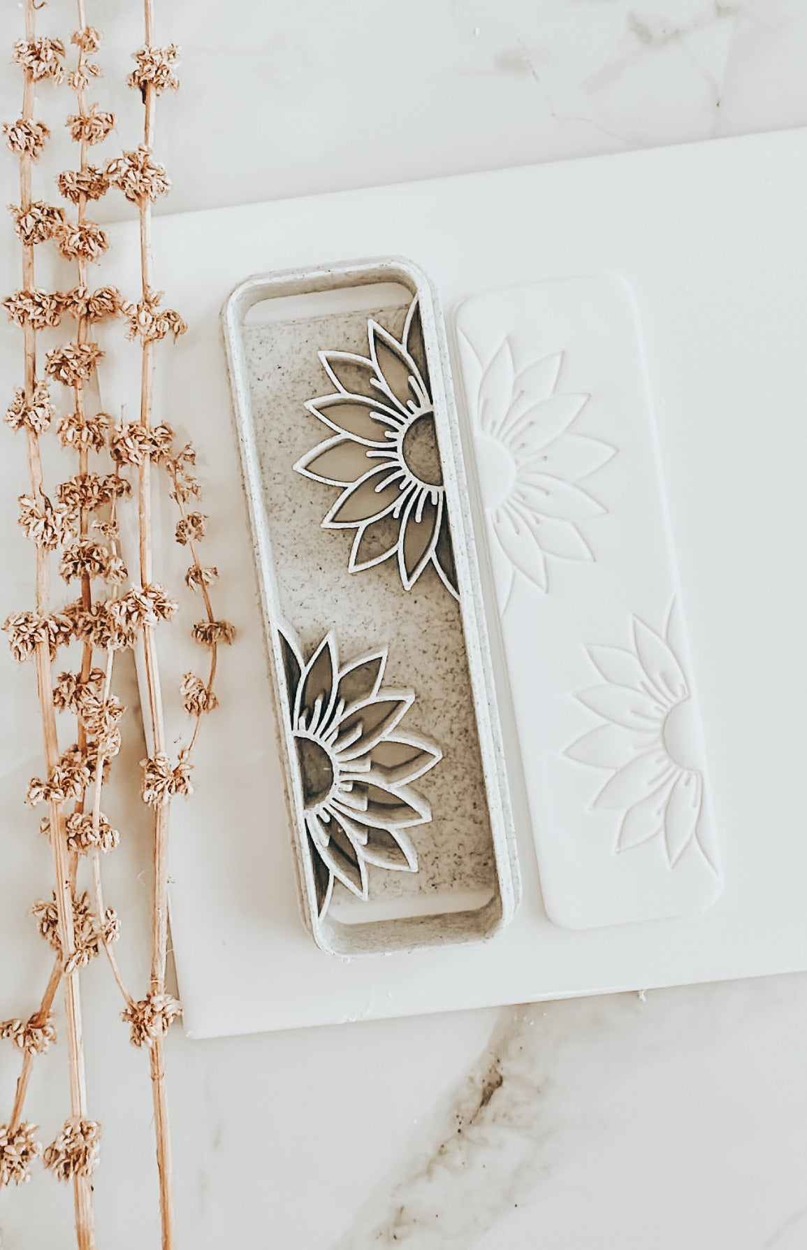 Sunflower Clay Bookmark Cutter