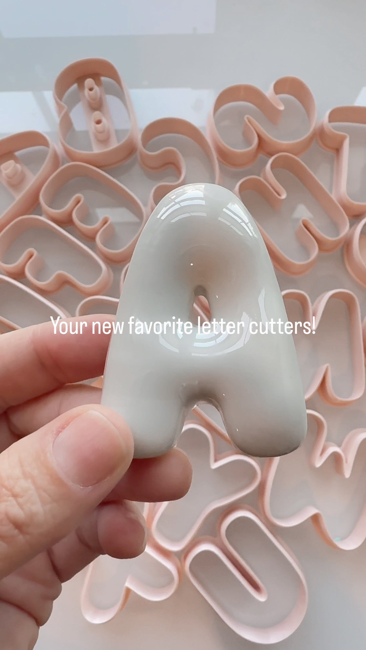 Trendy Bubble Letter Clay Cutters 2.50 Inches