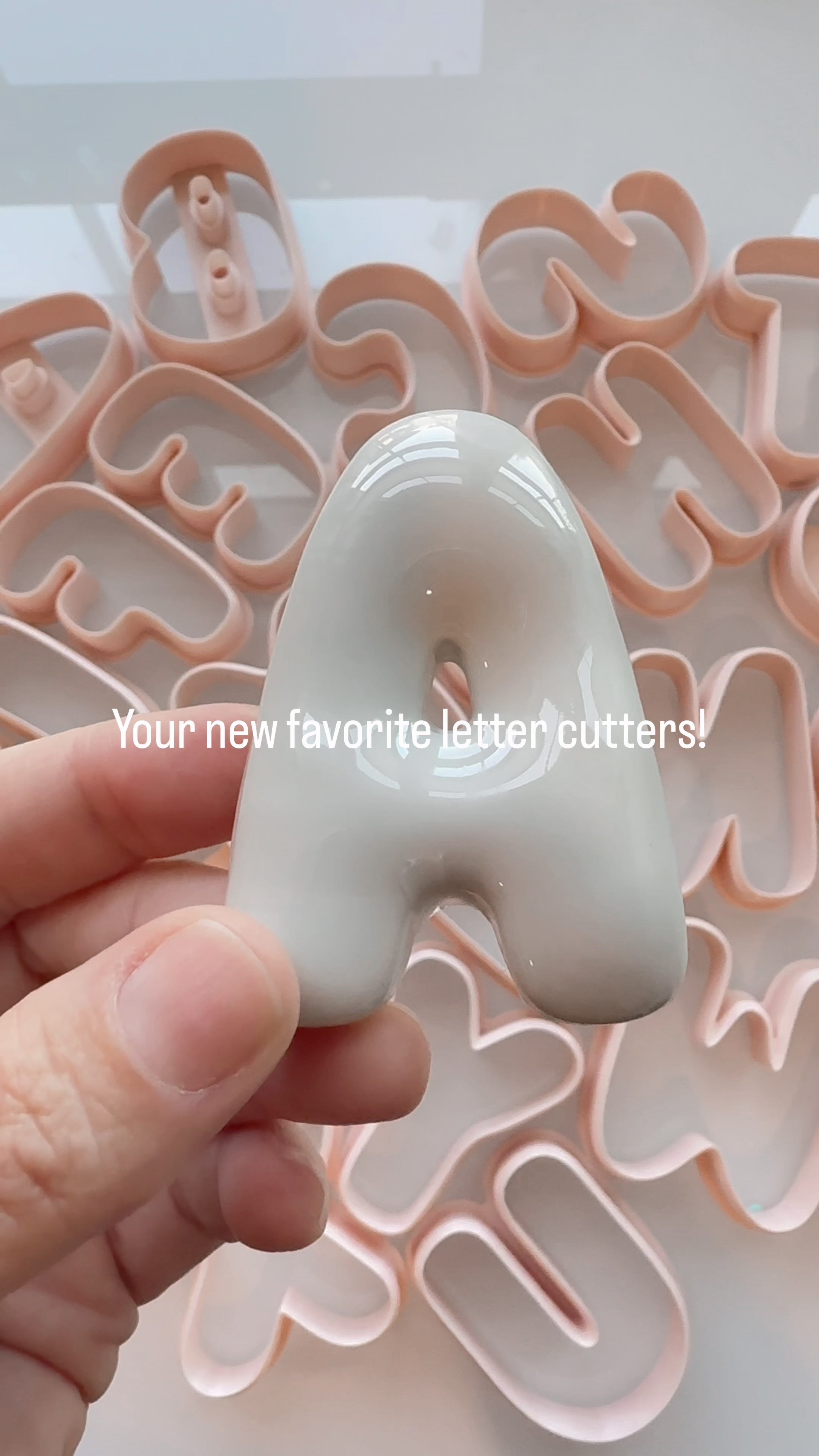 Trendy Bubble Letter Clay Cutters 2.50 Inches